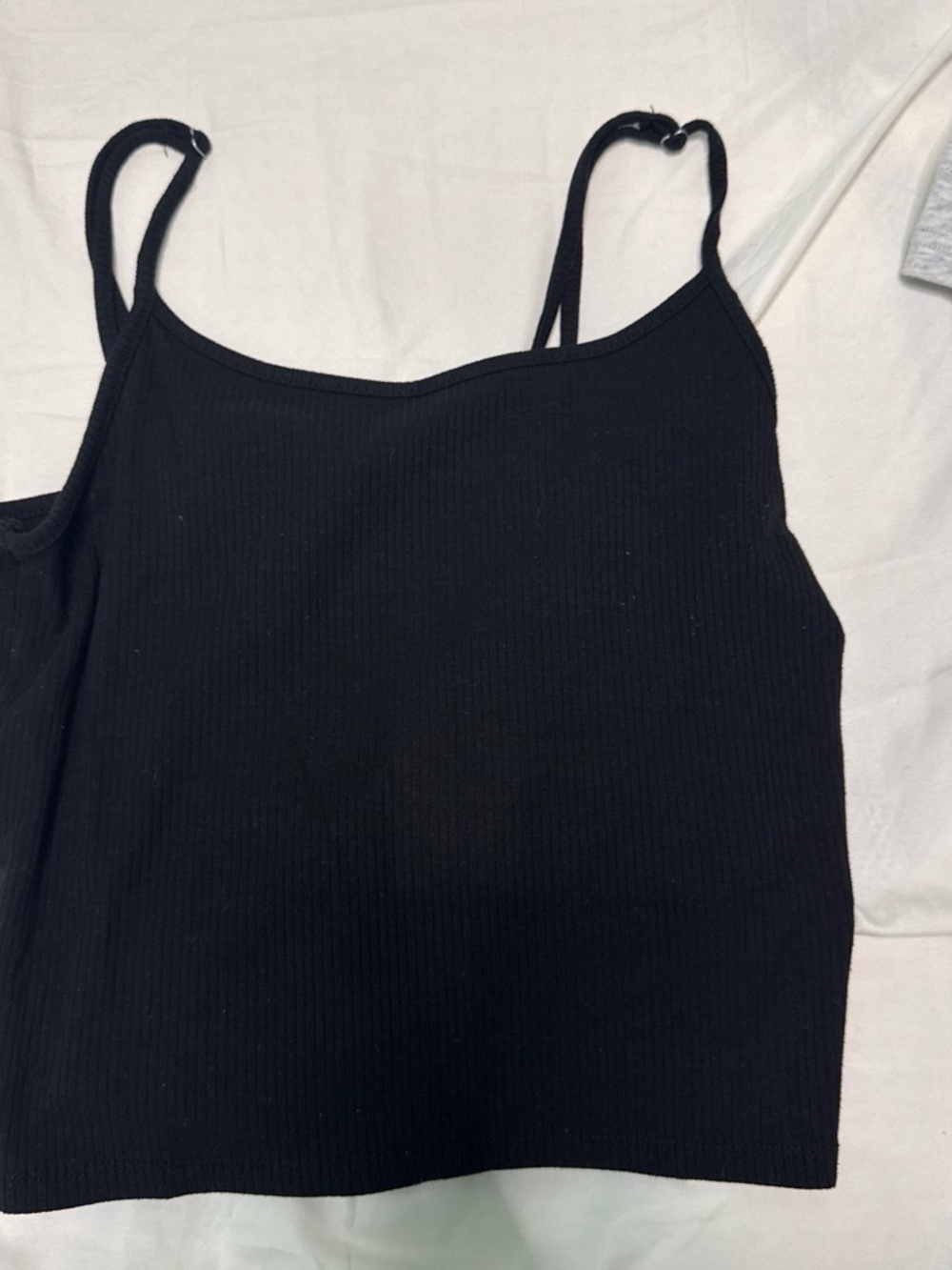 American Eagle Outfitters Black Ribbed Crop top